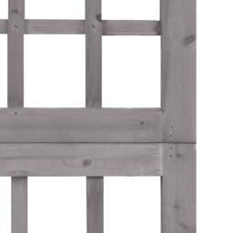 Berkfield Home Durable 6-Panel Room Divider/Trellis Solid Fir Wood Grey 242.5x180 cm - thumbnail 5