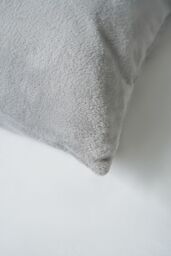 BHS Microfleece Cushion in Silver - Size: 45 cm x 45 cm - thumbnail 4