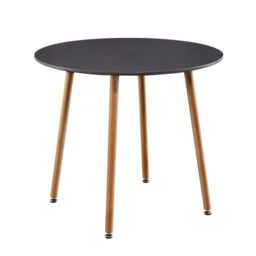 KOSY KOALA Round Kitchen Wooden Dining Table Set & 4 Padded Chairs in Grey - thumbnail 4