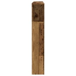 Berkfield Home Headboard Cabinet Old Wood 140x18.5x102.5 cm Engineered Wood in Brown - thumbnail 5