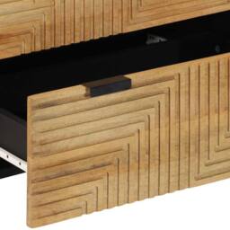 Berkfield Home Sideboard Brown 60x33x75 cm Solid Wood Mango - Size: 60 x 33 x 75 cm - thumbnail 7
