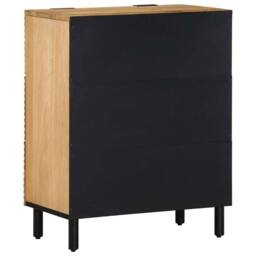 Berkfield Home Sideboard Brown 60x33x75 cm Solid Wood Mango - Size: 60 x 33 x 75 cm - thumbnail 5