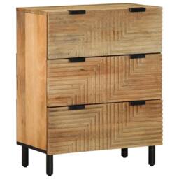Berkfield Home Sideboard Brown 60x33x75 cm Solid Wood Mango - Size: 60 x 33 x 75 cm