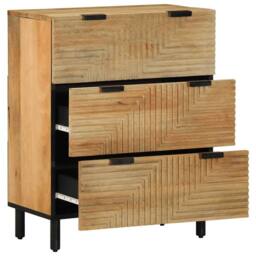 Berkfield Home Sideboard Brown 60x33x75 cm Solid Wood Mango - Size: 60 x 33 x 75 cm - thumbnail 3