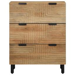 Berkfield Home Sideboard Brown 60x33x75 cm Solid Wood Mango - Size: 60 x 33 x 75 cm - thumbnail 2