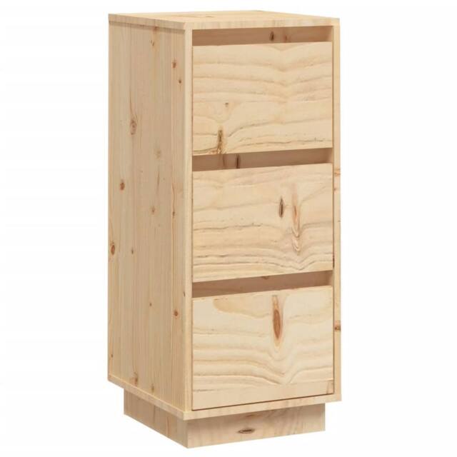 Berkfield Home Sideboard 32x34x75 cm Solid Wood Pine in Natural - Size: 32 x 34 x 75 cm - image 1