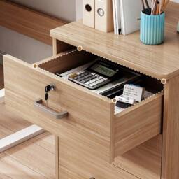 KORVIXA Under Desk Filing Cabinet W/ Drawer & Wheels in Natural - Size: 0.6m2 - thumbnail 5