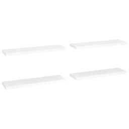 Berkfield Home Floating Wall Shelves 4 pcs White 90x23.5x3.8 cm MDF - thumbnail 2