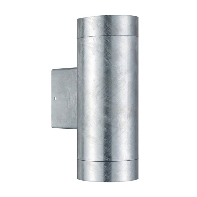 Nordlux Modern Outdoor Wall Light Silver Galvanized steel GU10 Coastal/Marine Safe - Mains Powered, IP54 - image 1