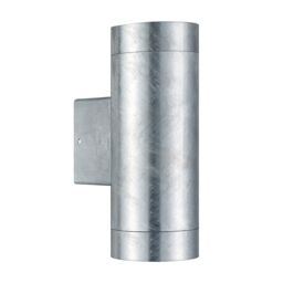 Nordlux Tin Outdoor Wall Light Silver Galv Steel GU10 IP54 Mains