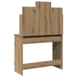 Berkfield Home Beautiful Dressing Table with LED Lights Artisan Oak 96x40x142 cm in Brown - Size: 96 x 40 x 142 cm - thumbnail 8