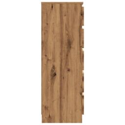 Berkfield Home Drawer Cabinet Artisan Oak 60x36x103 cm Engineered Wood in Brown - Size: 60 x 36 x 103 cm - thumbnail 5