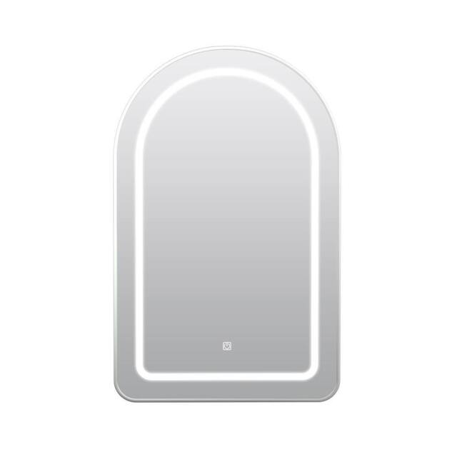 KEEPREAPER Arched Metal Frame 3-Color LED Bathroom Cabinet 51x80cm 2 Shelves in Silver - Size: 51x80 cm - image 1