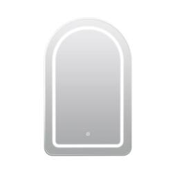 KEEPREAPER Arched Metal Frame 3-Color LED Bathroom Cabinet 51x80cm 2 Shelves in Silver - Size: 51x80 cm