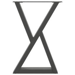 Berkfield Home Dining Table Legs 2 pcs Anthracite 60x(72-73.3) cm Steel in Dark Grey - thumbnail 5