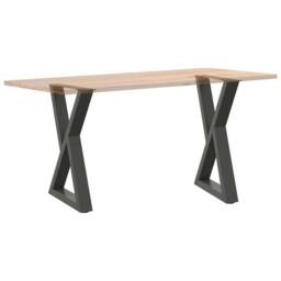 Berkfield Home Dining Table Legs 2 pcs Anthracite 60x(72-73.3) cm Steel in Dark Grey - thumbnail 8
