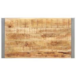 Berkfield Home Durable Coffee Table 110x60x40 cm Rough Mango Wood in Grey - Size: 110 x 60 x 40 cm - thumbnail 1