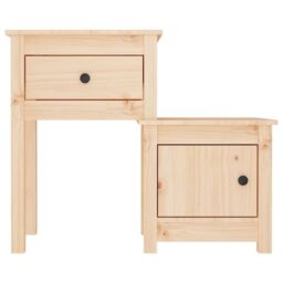 Berkfield Home Bedside Cabinet 79.5x38x65.5 cm Solid Wood Pine in Brown - thumbnail 4