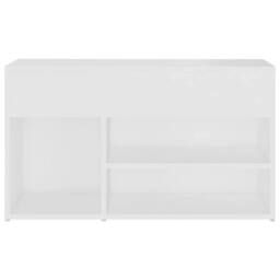 Berkfield Home Shoe Bench White 80x30x45 cm Engineered Wood - Size: 80 x 30 x 45 cm - thumbnail 5