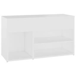 Berkfield Home Shoe Bench White 80x30x45 cm Engineered Wood - Size: 80 x 30 x 45 cm - thumbnail 1