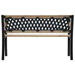Berkfield Home Garden Bench 120 cm Wood in Brown - thumbnail 4