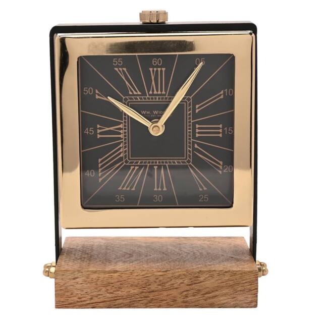 WILLIAM WIDDOP Table Clock On A Stand in Gold - image 1
