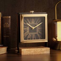 WILLIAM WIDDOP Table Clock On A Stand in Gold - thumbnail 2