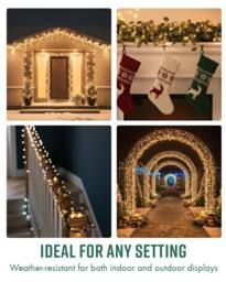 Globrite Warm White Fairy Lights 20m 200LED String Lights for Indoor & Outdoor Decoration - thumbnail 4