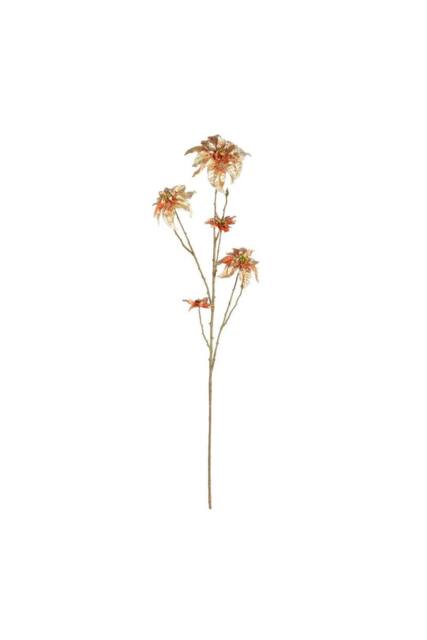 KDMD Botanica Poinsettia Branch Orange Gold 141cm - image 1
