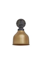 Industville Brooklyn Cone Wall Light, 7 Inch, Brass, Pewter Holder in Bronze - thumbnail 2