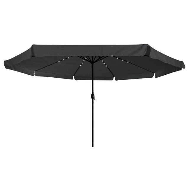 Berkfield Home Modern Garden Parasol with LED Lights √∏395x245 cm Anthracite in Dark Grey - Size: 395x245 cm - image 1