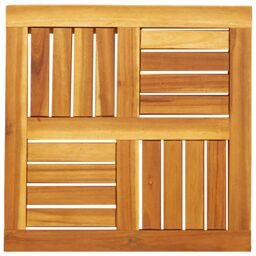 Berkfield Home Table Top 50x50x2 cm Square Solid Wood Acacia in Brown - Size: 50 x 50 x 2 cm - thumbnail 2