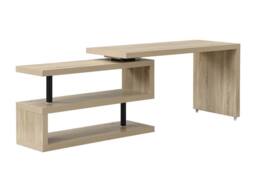 Vente-unique Extendable Desk With 360° Swivel Top - MDF - Natural - NICEPHORE III in Light Oak - thumbnail 6