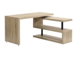Vente-unique Extendable Desk With 360° Swivel Top - MDF - Natural - NICEPHORE III in Light Oak - thumbnail 8