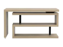 Vente-unique Extendable Desk With 360° Swivel Top - MDF - Natural - NICEPHORE III in Light Oak - thumbnail 2