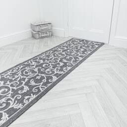 runrug Carpet Runner Rug - Indoor/Outdoor, Reversible, 2mm - 'Ivy' in Grey - Size: 60 cm x 390 cm - thumbnail 4