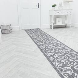 runrug Carpet Runner Rug - Indoor/Outdoor, Reversible, 2mm - 'Ivy' in Grey - Size: 60 cm x 390 cm - thumbnail 3