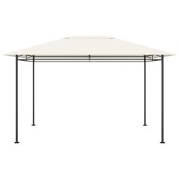 Berkfield Home Gazebo 384x281x270 cm Cream 180 g/m ² in Beige - Size: 384 x 281 x 270 cm - thumbnail 2