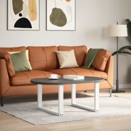 Berkfield Home Coffee Table Legs U-Shaped 2 pcs White 60x(42-43) cm Steel - thumbnail 2