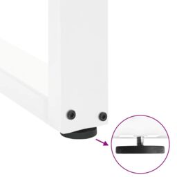 Berkfield Home Coffee Table Legs U-Shaped 2 pcs White 60x(42-43) cm Steel - thumbnail 9