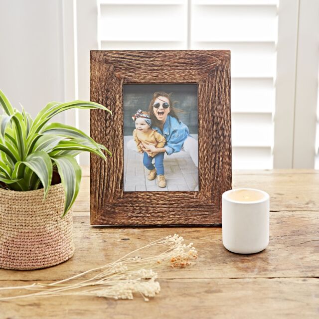 Paper High Natural Mango Wood Photo Frame - Size: Medium - image 1