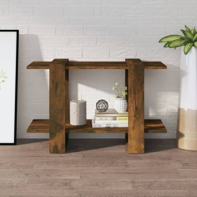 Berkfield Home Classic Book Cabinet/Room Divider Smoked Oak 80x30x51 cm in Brown - Size: 80 x 30 x 51 cm - image 1