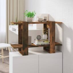 Berkfield Home Classic Book Cabinet/Room Divider Smoked Oak 80x30x51 cm in Brown - Size: 80 x 30 x 51 cm - thumbnail 2