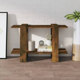 Berkfield Home Classic Book Cabinet/Room Divider Smoked Oak 80x30x51 cm in Brown - Size: 80 x 30 x 51 cm - thumbnail 1