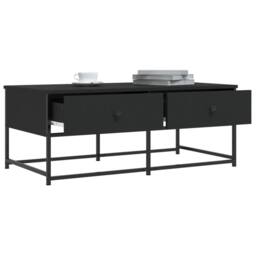 Berkfield Home Coffee Table Black 100x51x40 cm Engineered Wood - Size: 100 x 51 x 40 cm - thumbnail 4