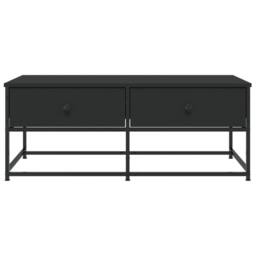 Berkfield Home Coffee Table Black 100x51x40 cm Engineered Wood - Size: 100 x 51 x 40 cm - thumbnail 6