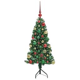 Berkfield Home Corner Artificial Christmas Tree Green 120 cm PVC & Metal - thumbnail 3