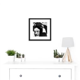 Artery8 Movie Still Citizen Kane Orson Welles 8X8 Inch Square Wooden Framed Wall Art Print Picture with Mount in Black - thumbnail 2