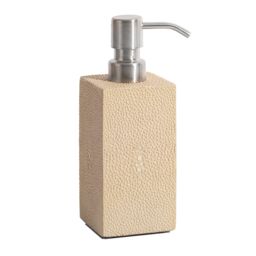 Posh Trading Company Chelsea Soap Dispenser - Faux Shagreen Natural in Beige - thumbnail 2