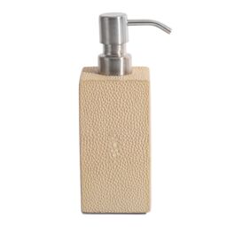 Posh Trading Company Chelsea Soap Dispenser - Faux Shagreen Natural in Beige - thumbnail 1